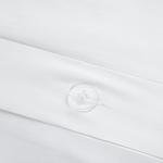 SERTA Simply Clean Ultra Soft 3 Piece Hypoallergenic Stain Resistant Pleated Duvet Cover Set, Full/Queen, White