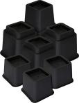 Utopia Bedding Adjustable Bed Furniture Risers - Elevation in Heights 3, 5 or 8 Inch Heavy Duty Risers for Beds and Under Bed Storage - Supports up to 1,300 lbs - (Set of 9 Riser, Black)