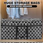 Clysee 4 Pcs 66 Gallon Large Moving Bags with Zipper and Handles Heavy Duty Extra Large Totes Storage Duffle Bags for College Dorm Travel Clothes Toys Blankets Bedding Moving Travel(Plaid)