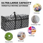 Clysee 4 Pcs 66 Gallon Large Moving Bags with Zipper and Handles Heavy Duty Extra Large Totes Storage Duffle Bags for College Dorm Travel Clothes Toys Blankets Bedding Moving Travel(Plaid)
