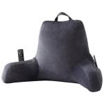 IPYNBAP Back Pillow for Bed Sitting up, Reading Pillow for Sitting in Bed Adult, Back Support Pillow, Memory Foam Sit up Lounge Backrest Pillow with Arms for TV, Couch, Chair, Dorm, 18 Inch, Grey