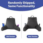 IPYNBAP Back Pillow for Bed Sitting up, Reading Pillow for Sitting in Bed Adult, Back Support Pillow, Memory Foam Sit up Lounge Backrest Pillow with Arms for TV, Couch, Chair, Dorm, 18 Inch, Grey