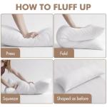 MIULEE 14x36 Inch Premium Lumbar Throw Pillow for Bed Sofa Couch Virgin Microfiber with 100% Cotton Cover Decorative Throw Pillow Insert Stuffer Form