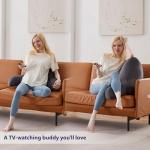 IPYNBAP Back Pillow for Bed Sitting up, Reading Pillow for Sitting in Bed Adult, Back Support Pillow, Memory Foam Sit up Lounge Backrest Pillow with Arms for TV, Couch, Chair, Dorm, 18 Inch, Grey