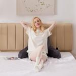 IPYNBAP Back Pillow for Bed Sitting up, Reading Pillow for Sitting in Bed Adult, Back Support Pillow, Memory Foam Sit up Lounge Backrest Pillow with Arms for TV, Couch, Chair, Dorm, 18 Inch, Grey