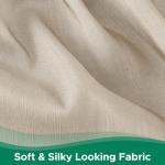 Biscaynebay Wrap Around Bed Skirts for Queen Beds 15" Drop, Light Camel Elastic Dust Ruffles with Adjustable Belts Silky Luxrious Fabric Machine Washable