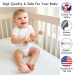 Sweet Jojo Designs 4-Piece Baby Crib Bedding Set (Boho Chic) for Boys or Girls, Infants/Nursery incl. Blanket, Fitted Sheet, Skirt, Diaper Stacker (Linen, Beige, Neutral, Modern Farmhouse, Shabby)