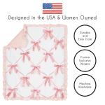Sweet Jojo Designs 4-Piece Baby Crib Bedding Set (Pink Bows) for Girls, Infants/Nursery incl. Blanket, Fitted Sheet, Skirt, Diaper Stacker (Ruffles, Bow, Ballet Dancer, Ballerina Princess Collection)