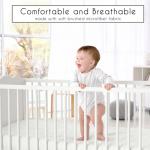 Sweet Jojo Designs 4-Piece Baby Crib Bedding Set (Boho Chic) for Boys or Girls, Infants/Nursery incl. Blanket, Fitted Sheet, Skirt, Diaper Stacker (Linen, Beige, Neutral, Modern Farmhouse, Shabby)