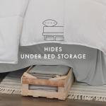 Linen Market Bed Skirt - Ultra Soft Microfiber - Easy Fit with 14" Tailored Drop - Hotel Quality, Shrinkage & Fade Resistant - Bed Cover - Full Size Bed Skirts - Bedroom Décor - (Full, Light Gray)