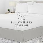 Linen Market Bed Skirt - Ultra Soft Microfiber - Easy Fit with 14" Tailored Drop - Hotel Quality, Shrinkage & Fade Resistant - Bed Cover - Full Size Bed Skirts - Bedroom Décor - (Full, Light Gray)