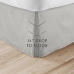 Linen Market Bed Skirt - Ultra Soft Microfiber - Easy Fit with 14" Tailored Drop - Hotel Quality, Shrinkage & Fade Resistant - Bed Cover - Full Size Bed Skirts - Bedroom Décor - (Full, Light Gray)