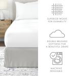 Linen Market Bed Skirt - Ultra Soft Microfiber - Easy Fit with 14" Tailored Drop - Hotel Quality, Shrinkage & Fade Resistant - Bed Cover - Full Size Bed Skirts - Bedroom Décor - (Full, Light Gray)