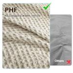 PHF Waffle Weave Duvet Cover Set King Size, No Snagging Ultra Soft Luxury Textured Breathable Comforter Cover for All Season 3pcs, Durable Bedding Duvet Set with 2 Pillow Shams, 104"x90", Linen
