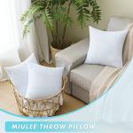MIULEE 18x18 Pillow Inserts Set of 2-Decorative Shredded Memory Foam Cooling Throw Pillows-Adjustable Premium Square Wedding Pillow Stuffer Form for Couch Bed Cushion
