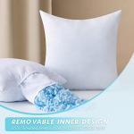 MIULEE 18x18 Pillow Inserts Set of 2-Decorative Shredded Memory Foam Cooling Throw Pillows-Adjustable Premium Square Wedding Pillow Stuffer Form for Couch Bed Cushion