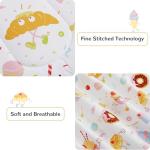 Viviland Cake Dessert Toddler Comforter Sets, Cute Ice-Cream Girls Toddler Bedding Set, Soft Microfiber Yellow Toddler Bed Set