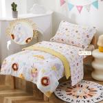 Viviland Cake Dessert Toddler Comforter Sets, Cute Ice-Cream Girls Toddler Bedding Set, Soft Microfiber Yellow Toddler Bed Set