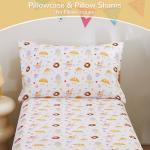 Viviland Cake Dessert Toddler Comforter Sets, Cute Ice-Cream Girls Toddler Bedding Set, Soft Microfiber Yellow Toddler Bed Set