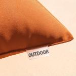 MIULEE Pack of 2 Decorative Outdoor Waterproof Pillow Covers Square Garden Cushion Sham Throw Pillowcase Shell for Fall Patio Tent Couch 18x18 Inch Burnt Orange