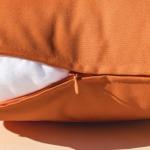 MIULEE Pack of 2 Decorative Outdoor Waterproof Pillow Covers Square Garden Cushion Sham Throw Pillowcase Shell for Fall Patio Tent Couch 18x18 Inch Burnt Orange