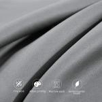NTBAY Egyptian Cotton Queen Pillowcases - Set of 2, 500 Thread Count Cotton Pillowcases - Soft and Breathable Envelope Closure Pillow Cases - 20x30 Pillow Covers for Bed, Dark Grey