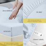 Mayfair Linen 100% Egyptian Cotton Sheets Full Size - 1000 Thread Count 4 PC Deep Pocket Full Size Bed Sheets Set, Soft Sateen Weave Luxury Hotel Cooling Sheet, Fits Mattress Upto 18" - Light Blue