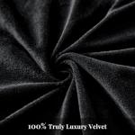 WARMDERN Black Flannel Velvet Duvet Cover King Size Duvet Cover Bedding Sets, 3pcs Ultra Soft Luxury Textured Modern Crystal Velvet Duvet Covers with Zipper Closure(Black, King)