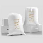 DWR Luxury King Down Feather Fibers Comforter, Ultra-Soft Cotton Blend Fabric, Medium Weight for All Season Hotel Style Fluffy Duvet Insert with Ties (106x90 Inches, White)