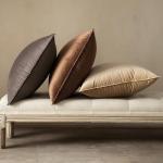 MIULEE Pack of 2 Decorative Velvet Throw Pillow Cover Soft Pillowcase Solid Square Cushion Case for Sofa Bedroom Car 20x20 Inch 50x50 Cm Dark Coffee