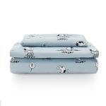 Berkshire Blanket Peanuts® Kids Sheet Set, Twin Size - 3 Pieces, Peanuts® Snoopy Different Emotion Sheet Scale Murky Blue, Cute Character Snoopy Printed Soft Microfiber Bed Sheets