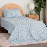 Berkshire Blanket Peanuts® Kids Sheet Set, Twin Size - 3 Pieces, Peanuts® Snoopy Different Emotion Sheet Scale Murky Blue, Cute Character Snoopy Printed Soft Microfiber Bed Sheets