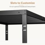 DUMOS Twin Size Bed Frame - Metal Platform Bed Frame Mattress Foundation with Steel Slat Support, No Box Spring Needed, Storage Space Under Base, Easy Assembly, Black