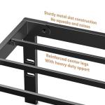 DUMOS Twin Size Bed Frame - Metal Platform Bed Frame Mattress Foundation with Steel Slat Support, No Box Spring Needed, Storage Space Under Base, Easy Assembly, Black