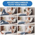 Ahpmeoa 3PCS Wedge Pillow Set for After Surgery, Back Pillow for Bed Sitting up, 6-in-1 Foam Wedge Pillow for Acid Reflux & Back Pain Relief, Post Surgery Pillow for GERD & Snoring, White