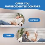 Ahpmeoa 3PCS Wedge Pillow Set for After Surgery, Back Pillow for Bed Sitting up, 6-in-1 Foam Wedge Pillow for Acid Reflux & Back Pain Relief, Post Surgery Pillow for GERD & Snoring, White
