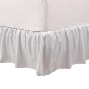 Martex Twin Ruffle Bed Skirt | Easy Fit Bed Skirts | Microfiber Bed Skirt | 15 Inch Drop | Hotel Quality Bedskirt | White