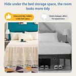 Double Lace Bed Skirt for Queen Bed - 17in. Drop, Easy Fit Ruffle Bedskirt Wrap Around Bed Skirt, Anti Wrinkle & Fade Resistant