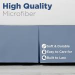 Martex King Size Inverted Pleat Bedskirt - 15” Drop - Pleated Bed Skirt - Hotel Luxury Style - Easy Care - Microfiber Bed Skirt – Blue