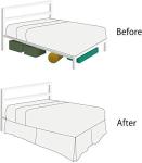 Simple&Opulence Belgian Linen Bed Skirt with Classic 14 inch Tailored Drop Dust Ruffle, Easy Fit Breathable Premium Natural Flax- Pleated White, Queen