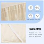 Double Lace Bed Skirt for Queen Bed - 17in. Drop, Easy Fit Ruffle Bedskirt Wrap Around Bed Skirt, Anti Wrinkle & Fade Resistant