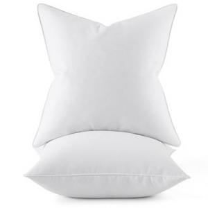 MIULEE 18x18 Pillow Inserts, Pack of 2 Down Feather Premium Throw Pillows with Cotton Fabric for Bed Couch Living Room Sofa