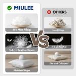 MIULEE 18x18 Pillow Inserts, Pack of 2 Down Feather Premium Throw Pillows with Cotton Fabric for Bed Couch Living Room Sofa