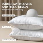 MIULEE 18x18 Pillow Inserts, Pack of 2 Down Feather Premium Throw Pillows with Cotton Fabric for Bed Couch Living Room Sofa