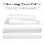 HYPREST 100% Egyptian Cotton Sheets Queen Size - 19 Inch Extra Deep Pocket Queen Sheets, 1200 Thread Count Long Staple Cotton White,Sateen Weave,Soft Durable&Hypoallergenic - 5 Star Hotel Luxury