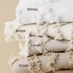 Bedsure Boho Kids Duvet Cover King Size（Duvet Insert/Comforter not Included - Tufted King Duvet Cover for All Seasons,Soft Shabby Chic Boho Bedding (Beige, 104" x 90")