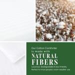 Elegant Comfort 3-Piece Stripe Cotton Comforter Set - 100% Egyptian Cotton Premium Hotel Quality - Box Stitched, All Season Down Alternative Duvet Insert with Corner Tabs, Queen, White