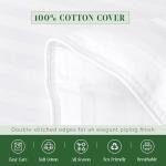 Elegant Comfort 3-Piece Stripe Cotton Comforter Set - 100% Egyptian Cotton Premium Hotel Quality - Box Stitched, All Season Down Alternative Duvet Insert with Corner Tabs, Queen, White