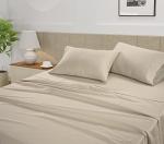 LANE LINEN Full Size Bed Sheets – 450 Thread Count 100% Cotton Sheets, Naturally Cooling & Fade-Resistant, 15” Deep Pocket Fully Elasticized Fitted Sheet, Luxury Hotel Sheets & Pillowcases, Ivory