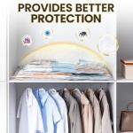 TAILI 8 Pack Vacuum Storage Bags, Jumbo Size 39x28 inch, LONG SIDE ZIP Vacuum Seal Bags for Beddings, Extra Large Storage Space Saver for Clothing, Comforters, Blankets, Pillows